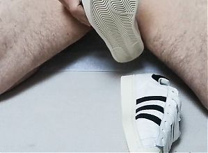 Cumshot On Sneakers Adidas Superstar Shoe Fetish