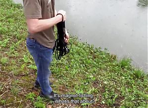 He Spots A Cute Twink Fishing And Offers Him Enough Cash To Make Him Suck His Dick - BIGSTR